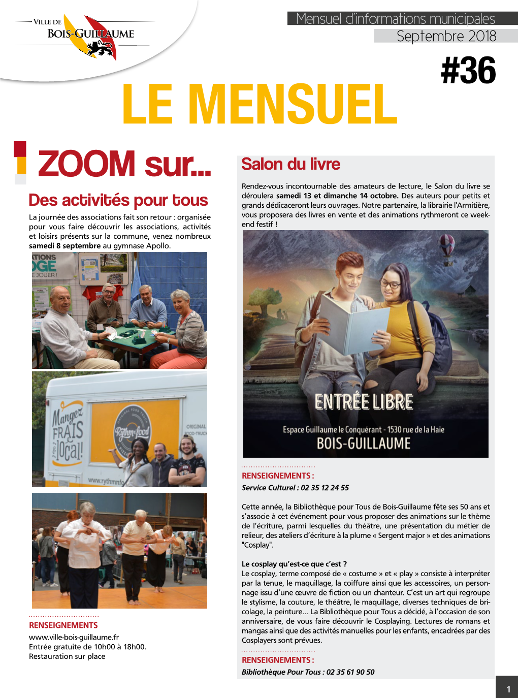 ZOOM Sur... Salon Du Livre Rendez-Vous Incontournable Des Amateurs De Lecture, Le Salon Du Livre Se Déroulera Samedi 13 Et Dimanche 14 Octobre