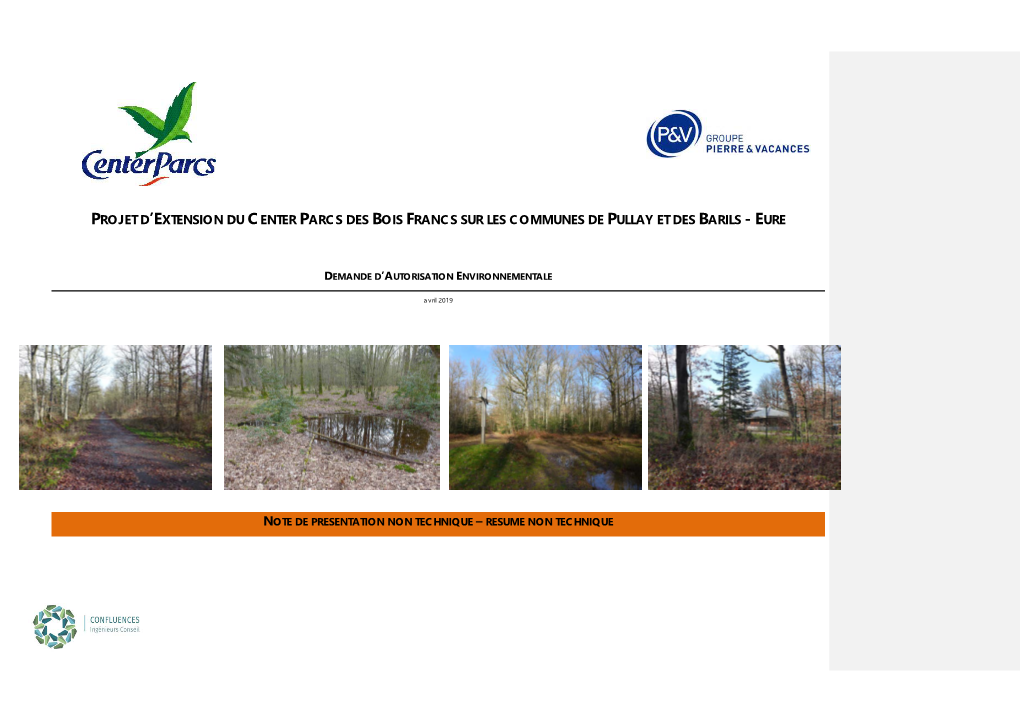 Projet D'extension Du Center Parcs Des Bois Francs Sur Les Communes De