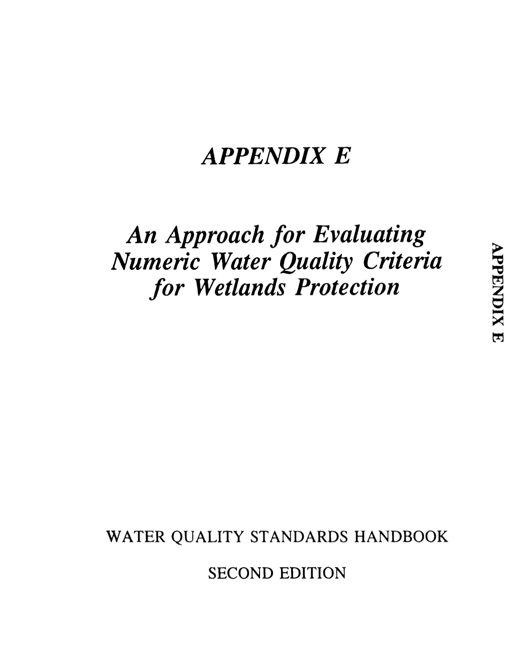 Water Quality Standards Handbook