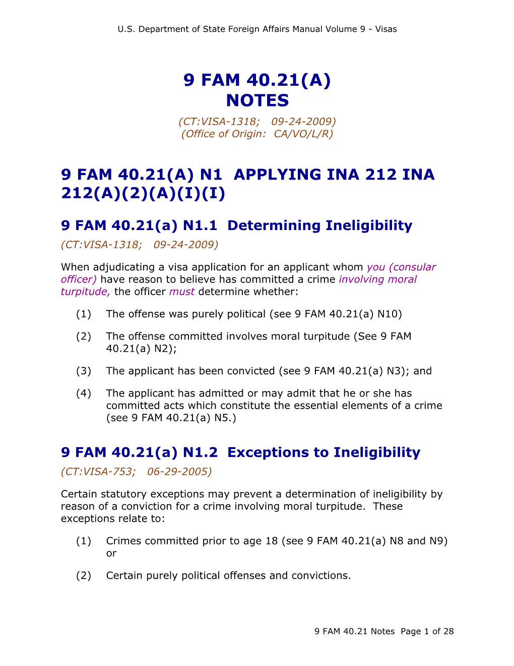 9 FAM 40.21(A) Crimes Involving Moral Turpitude