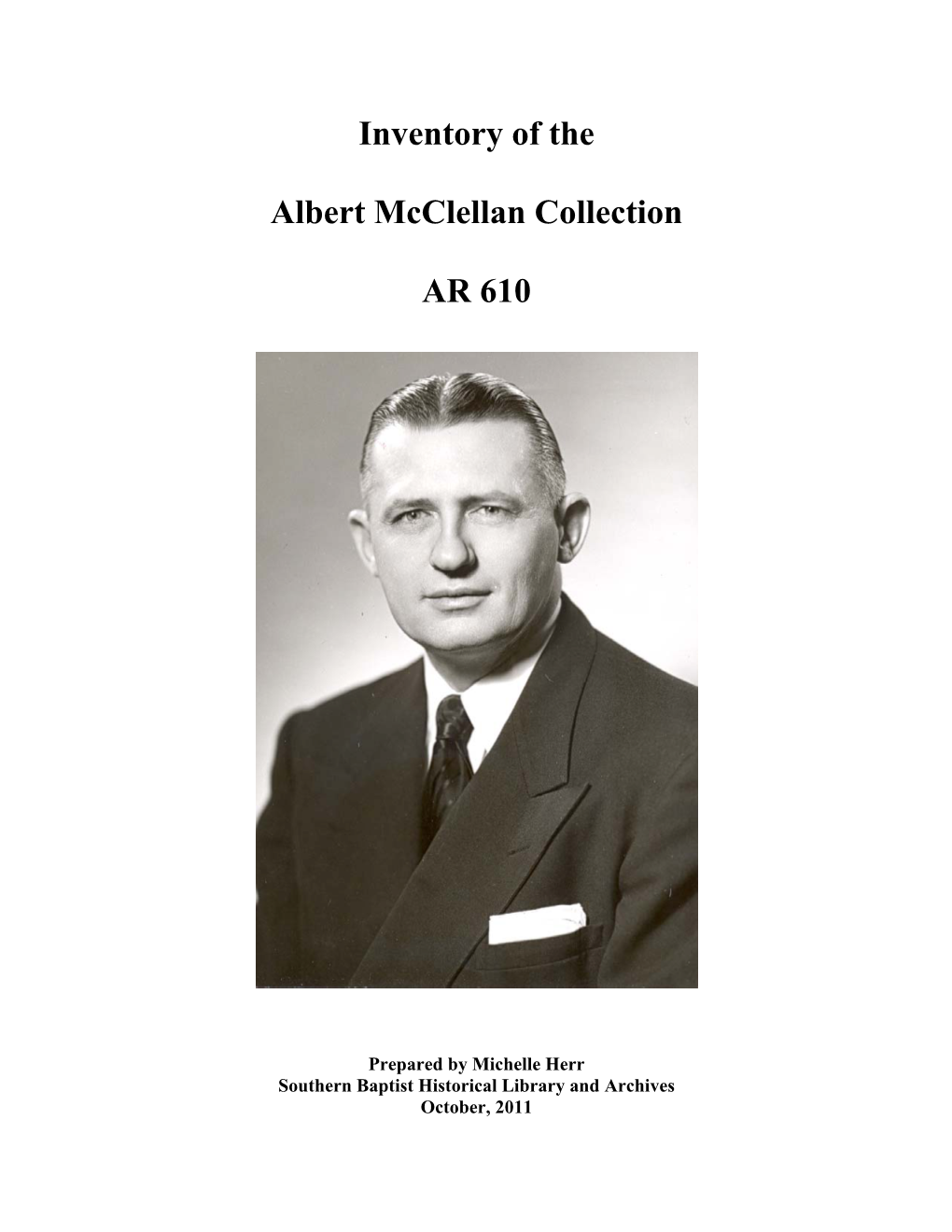 Albert Mcclellan Collection