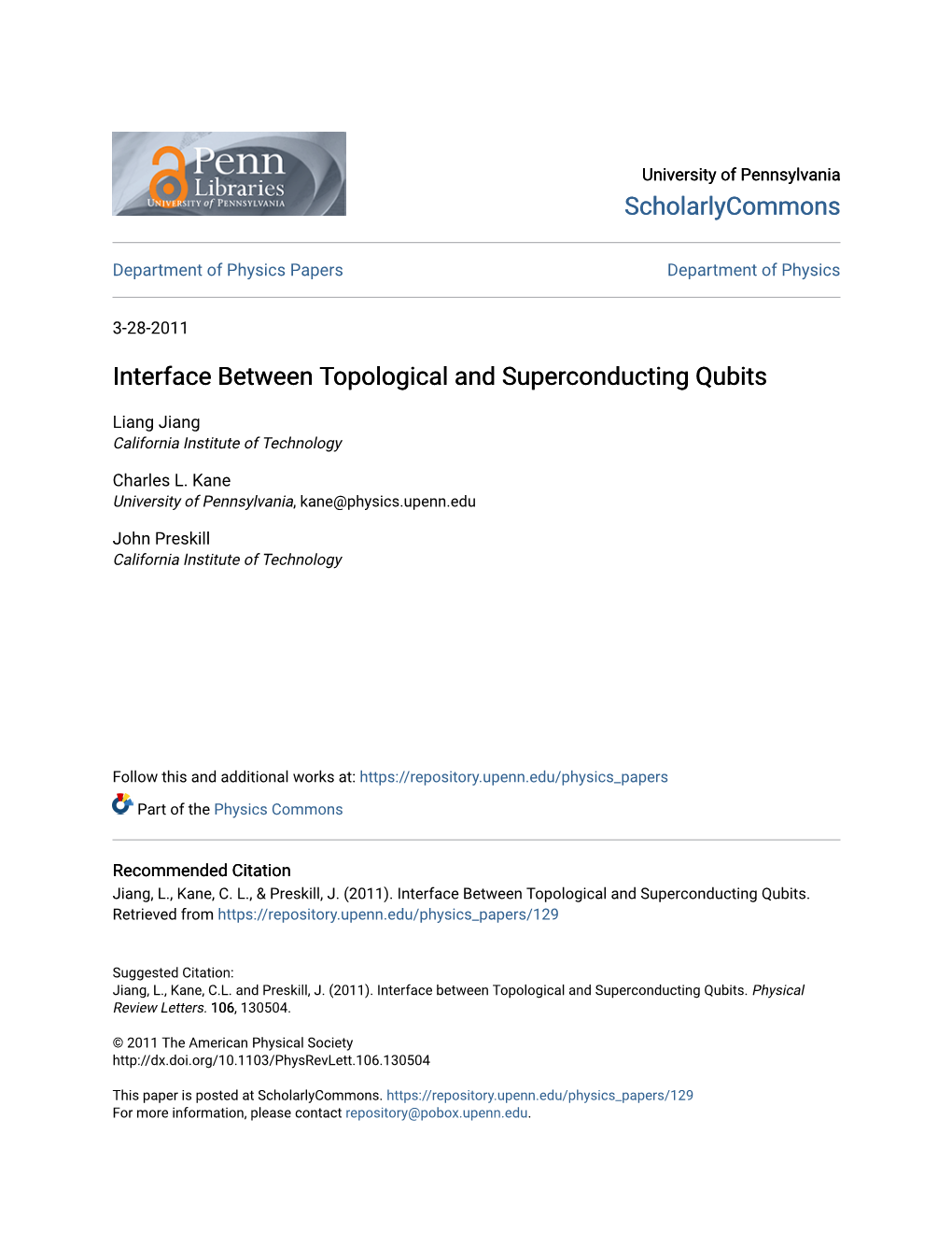 Interface Between Topological and Superconducting Qubits