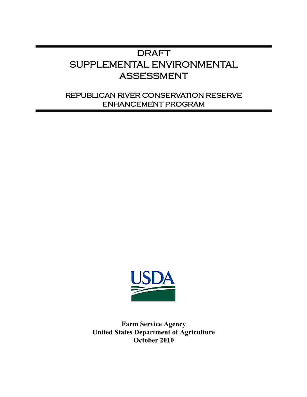 Draft Supplemental Environmental Assessment