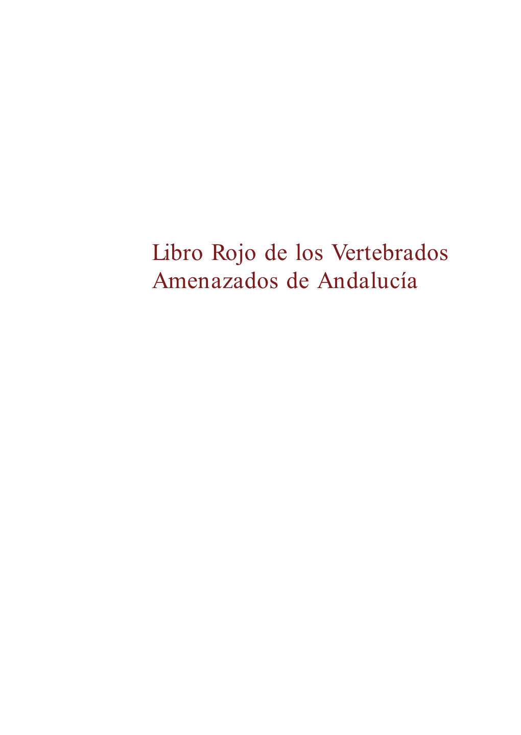 Libro Rojo De Los Vertebrados Amenazados De Andalucía Fichas Peces OK Correg