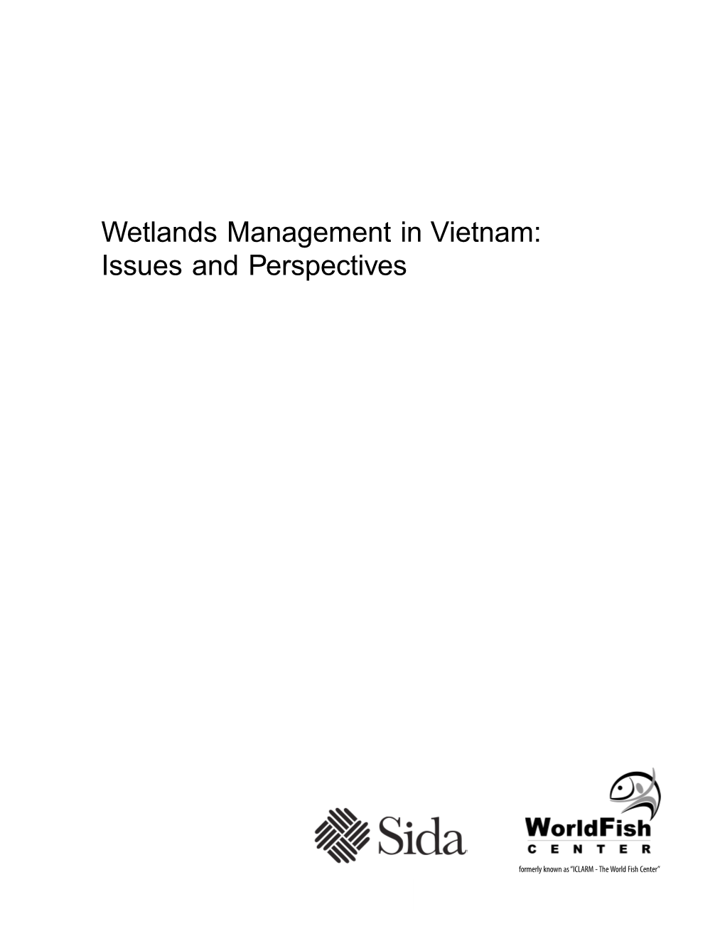 Wetlands Management in Vietnam: Issues and Perspectives