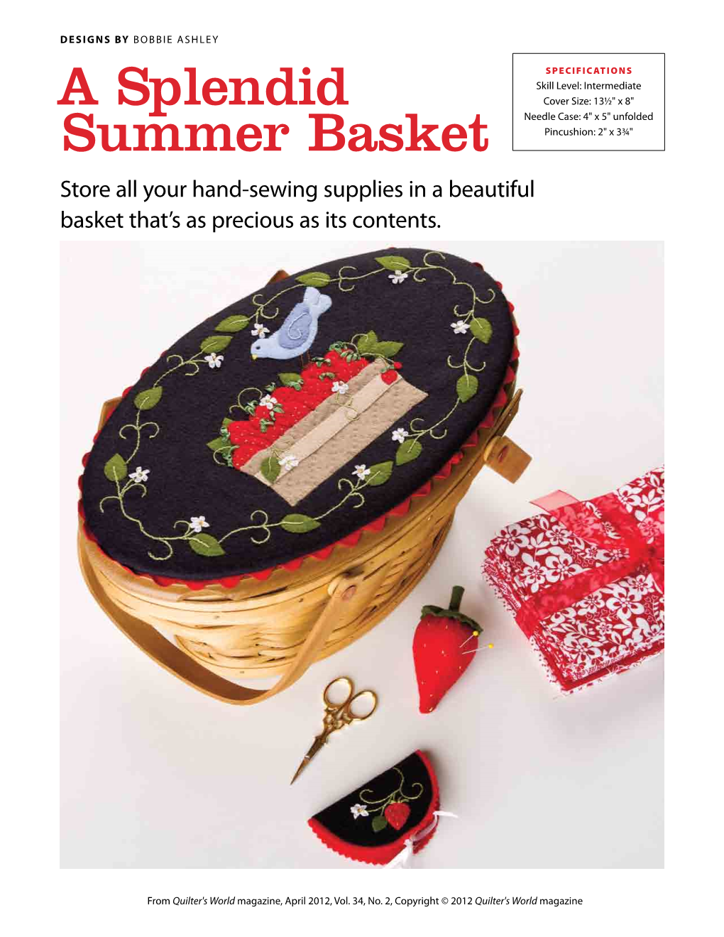 A Splendid Summer Basket Design, to Finish