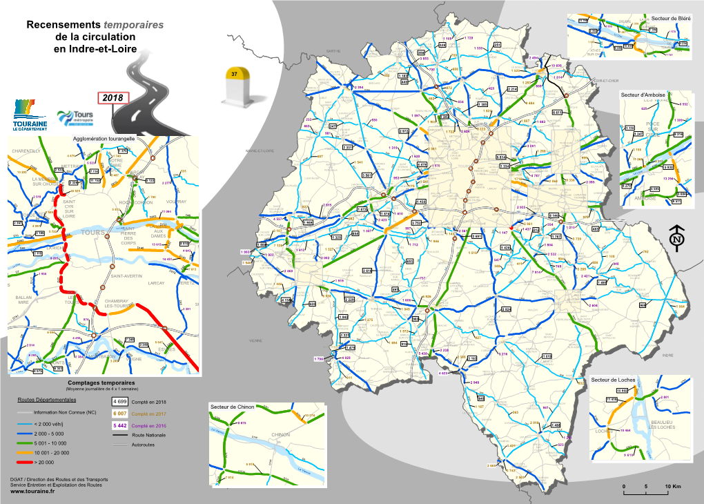 Recensements Temporaires De La Circulation En Indre-Et-Loire