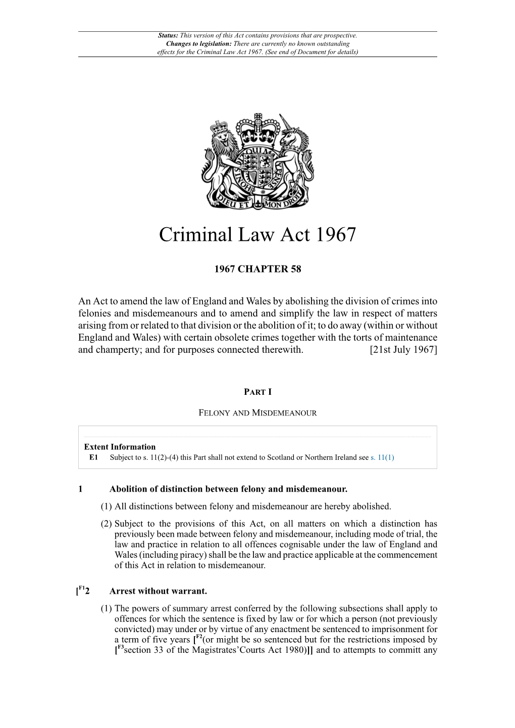 Criminal Law Act 1967