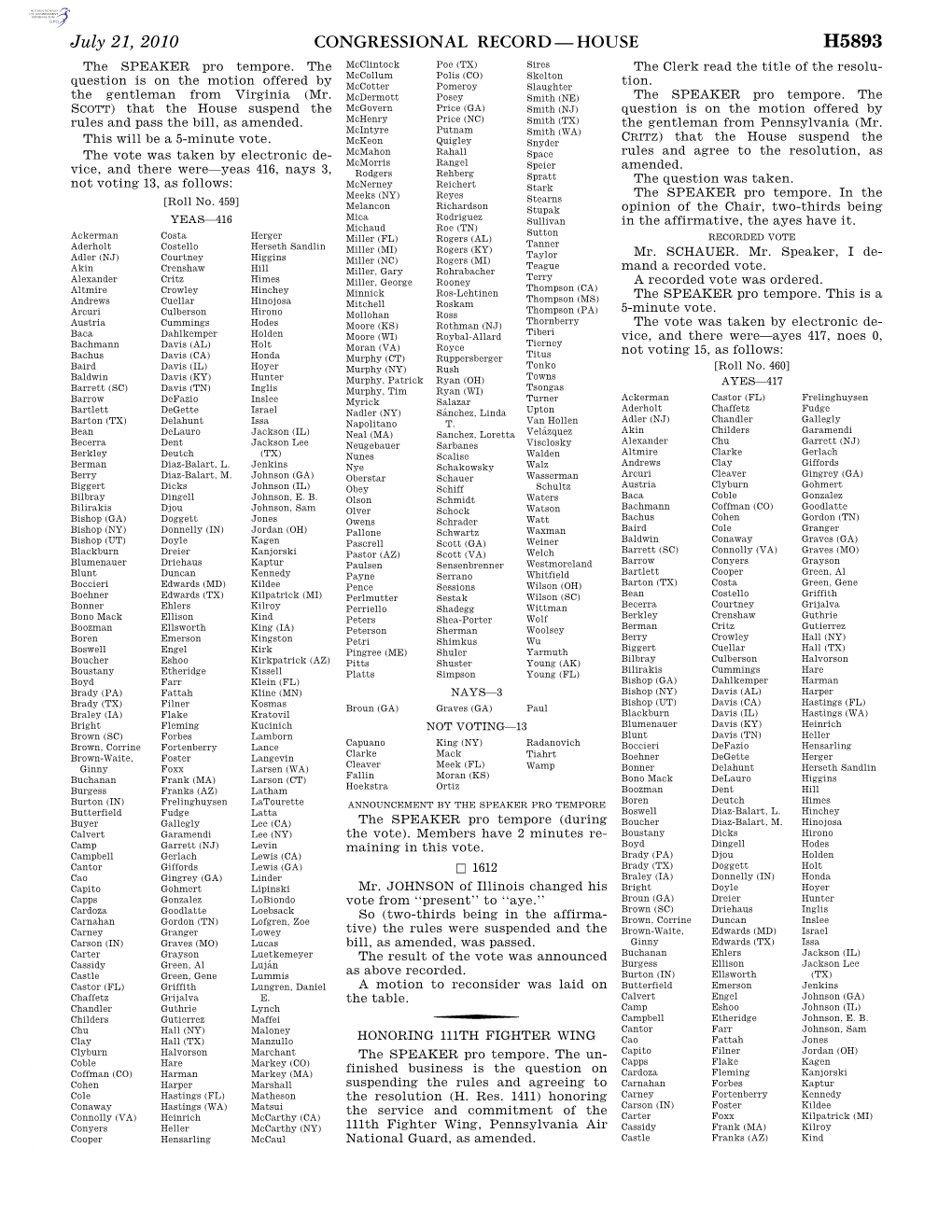 Congressional Record—House H5893