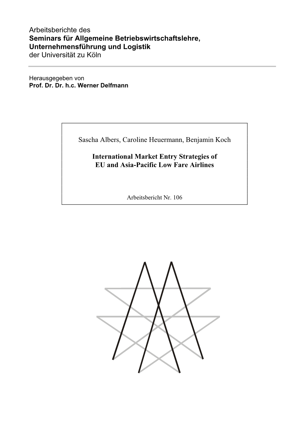 International Market Entry Strategies of EU and Asia-Pacific Low Fare Airlines