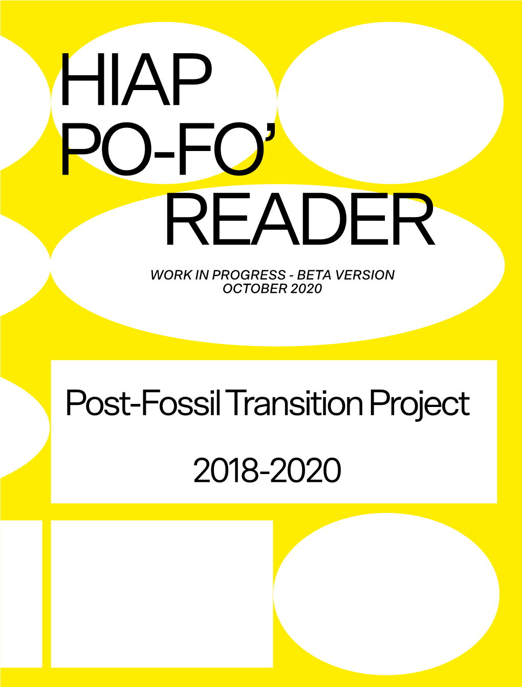Post-Fossil Transition Project 2018-2020 HIAP 2018-2020 POST FOSSIL TRANSITION