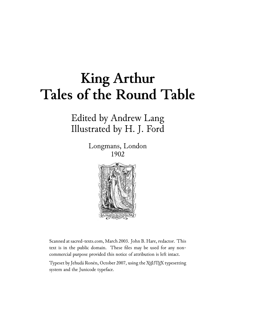 King Arthur Tales of the Round Table