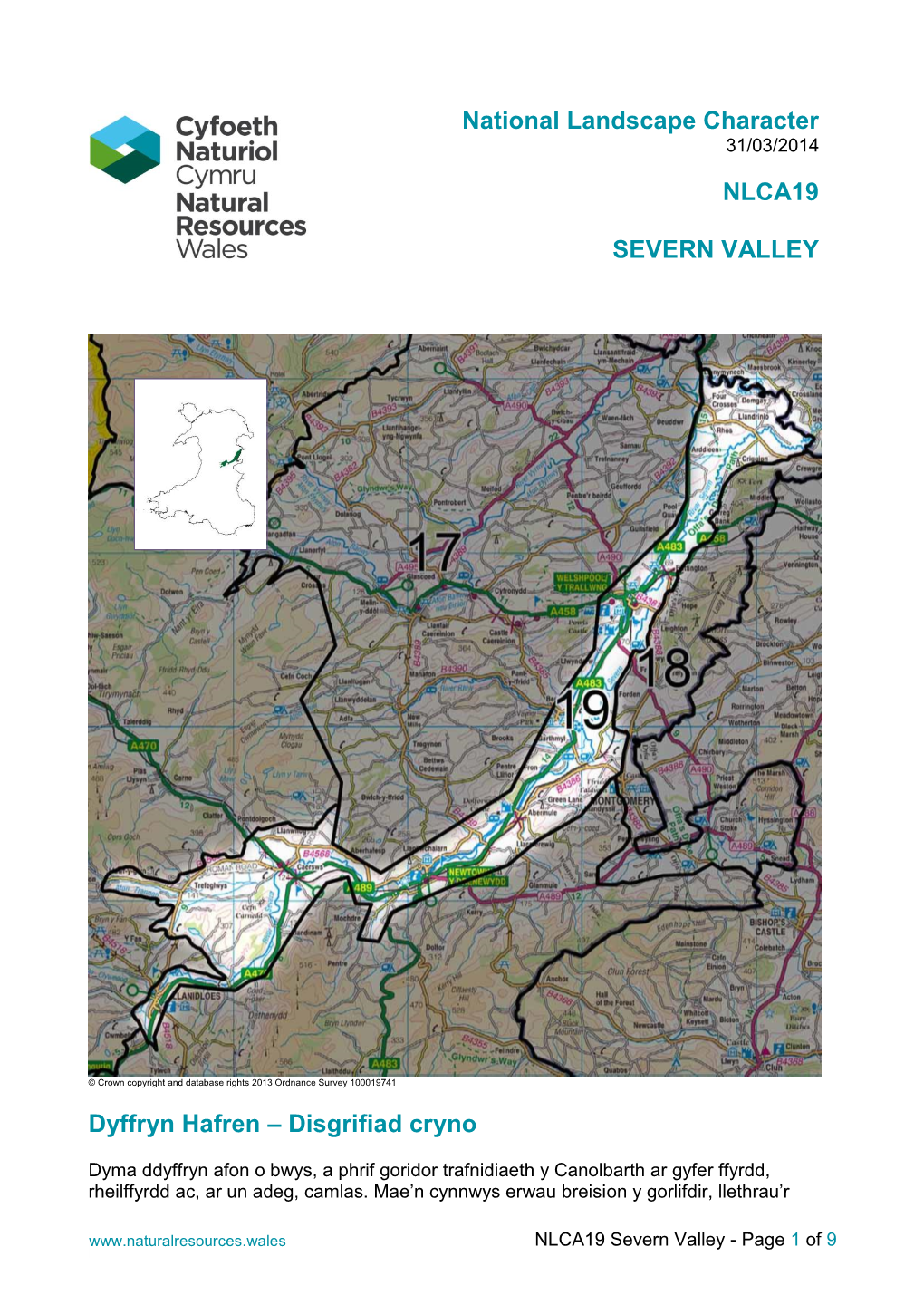 National Landscape Character NLCA19 SEVERN VALLEY Dyffryn