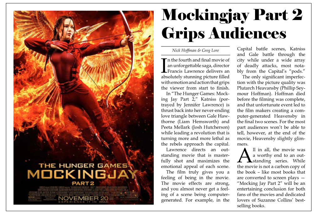 Mockingjay Part 2 Grips Audiences