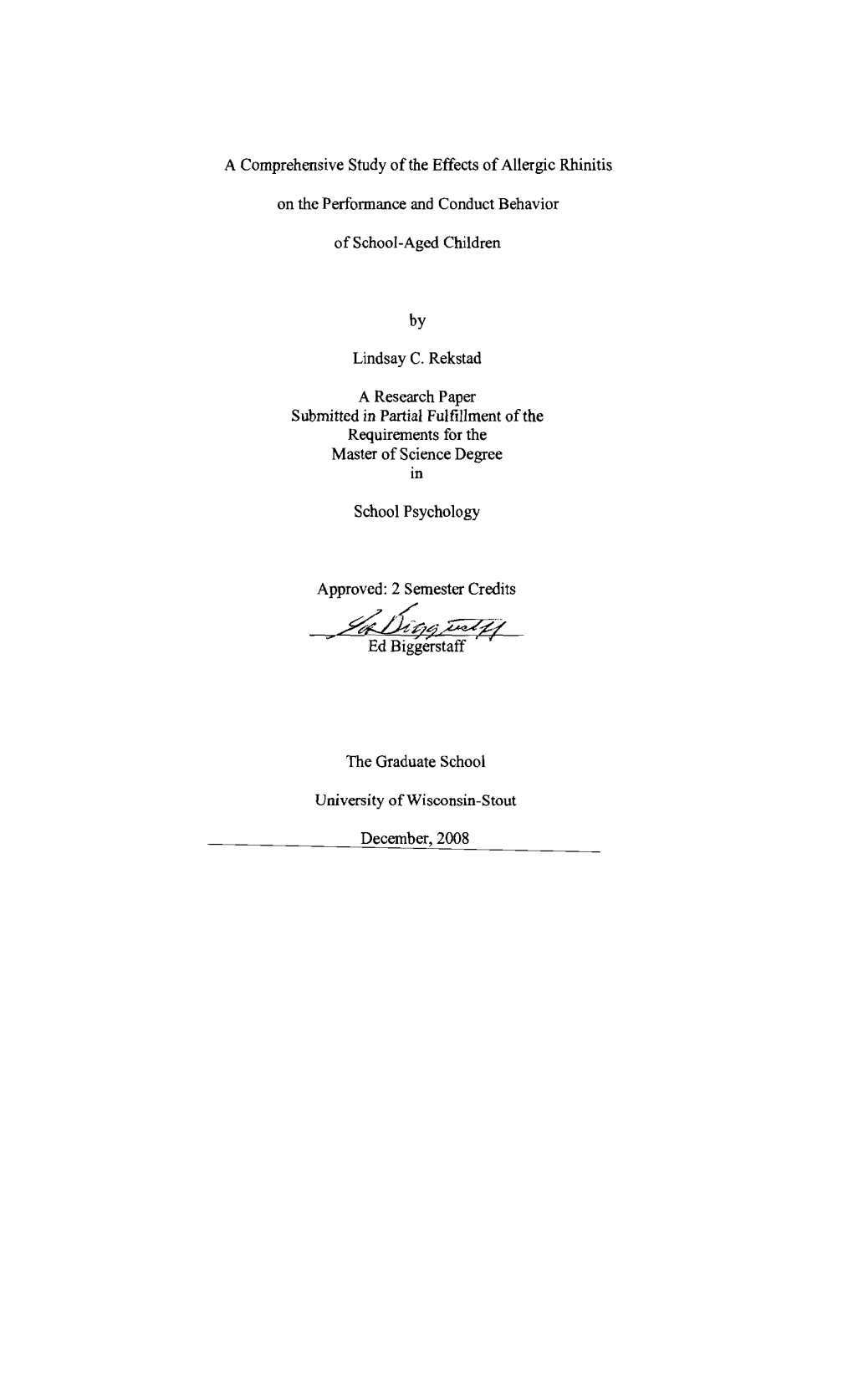 A Comprehensive Study Ofthe Effects Ofallergic Rhinitis on the Performance