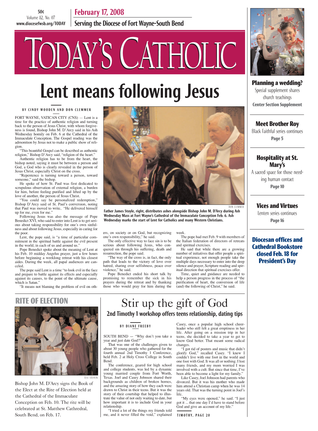 Lent Means Following Jesus Church Teachings Center Section Supplement by CINDY WOODEN and DON CLEMMER