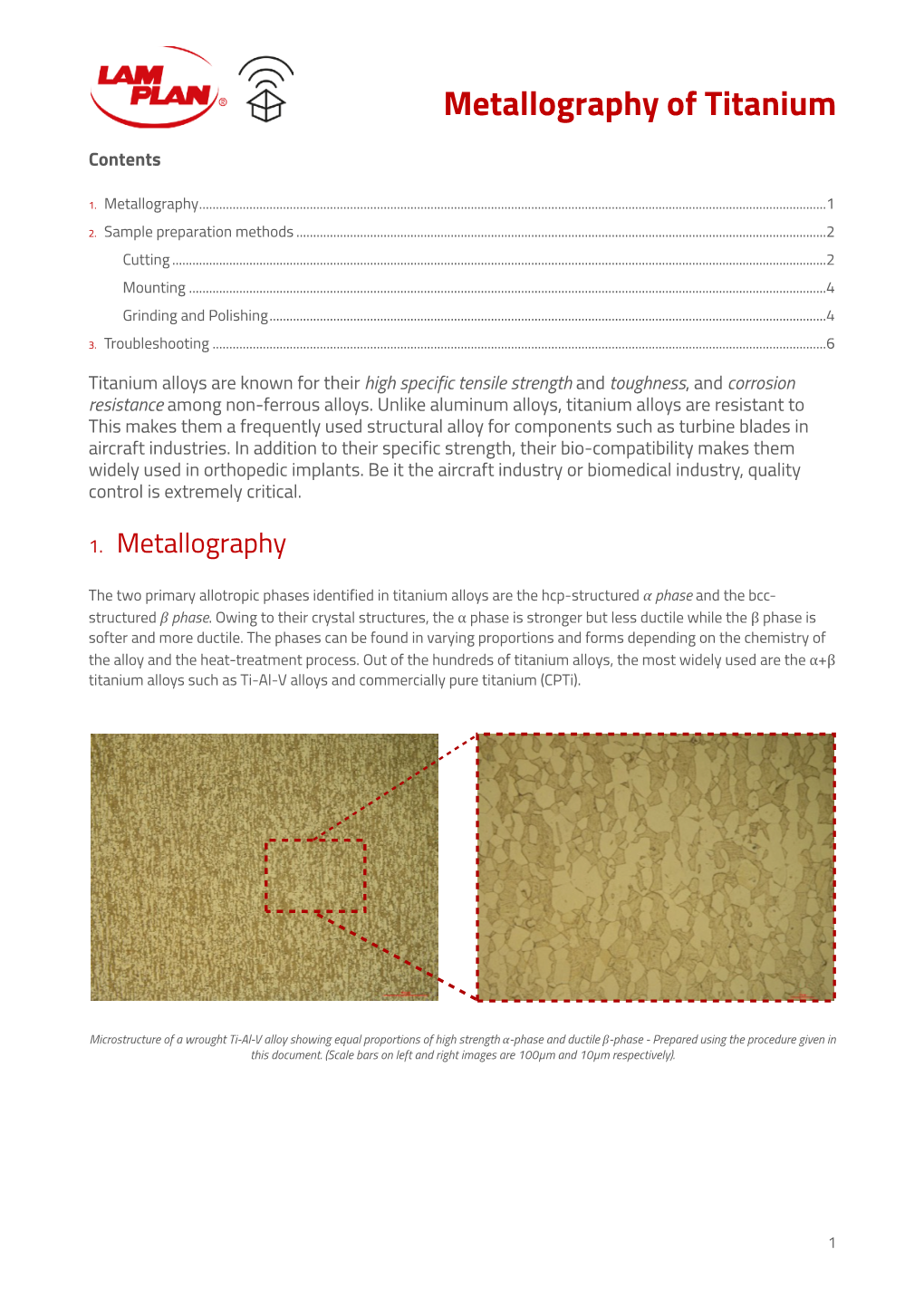 Metallography of Titanium