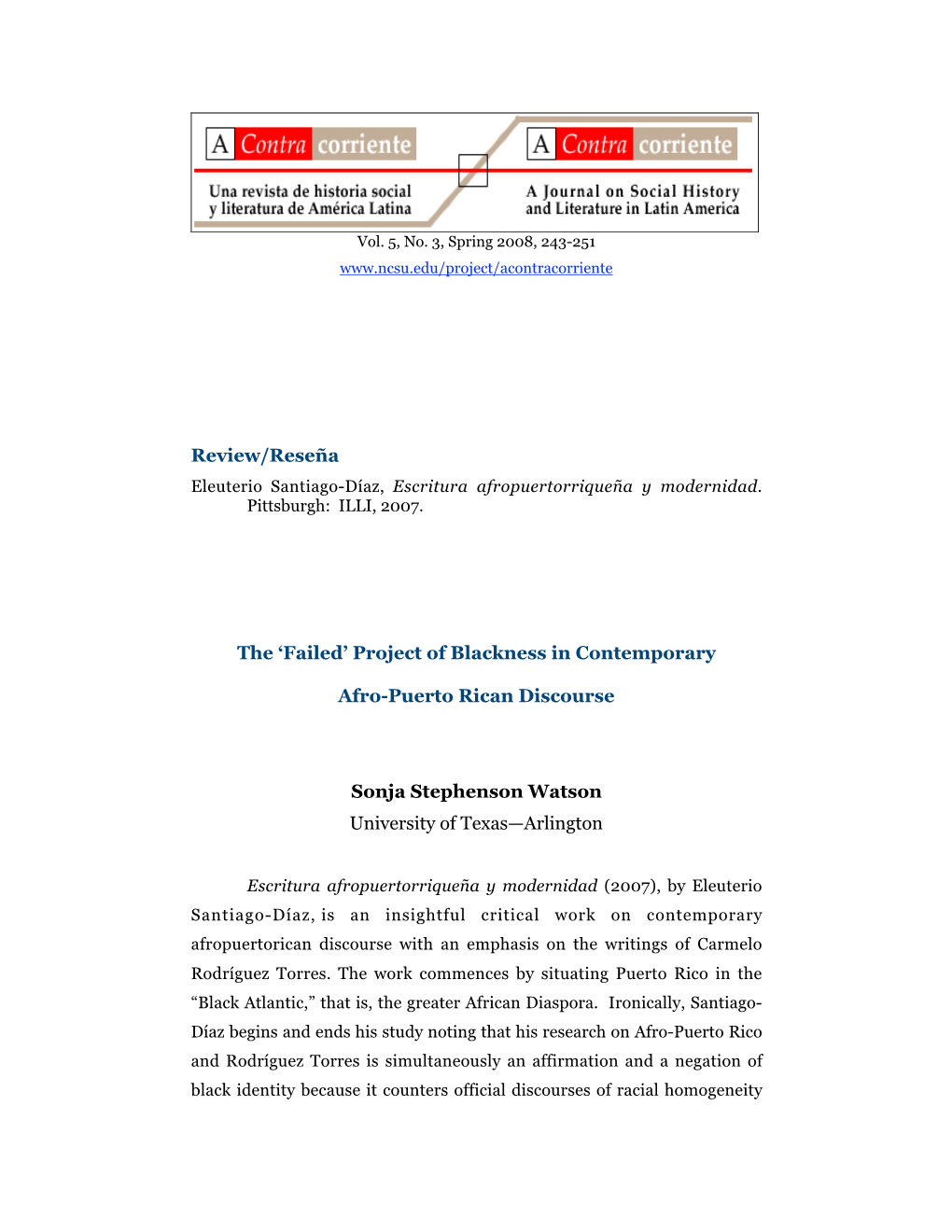 Stephenson Watson Review