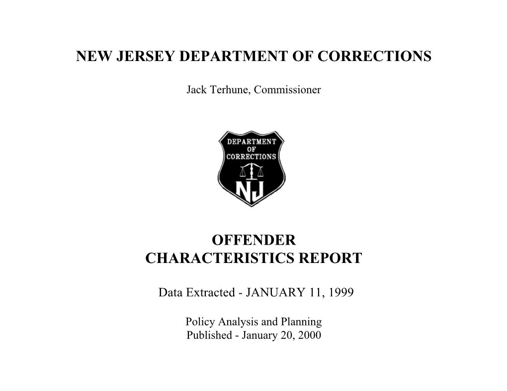 New Jersey Department of Corrections Offender