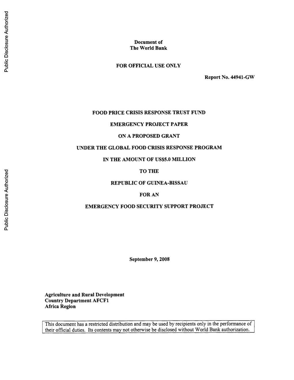 World Bank Document