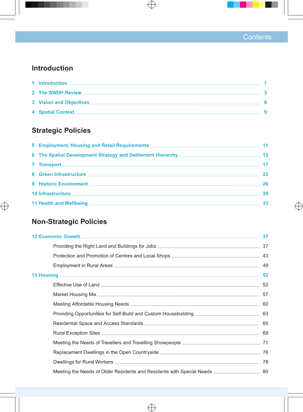 SWDP Review Preferred Options