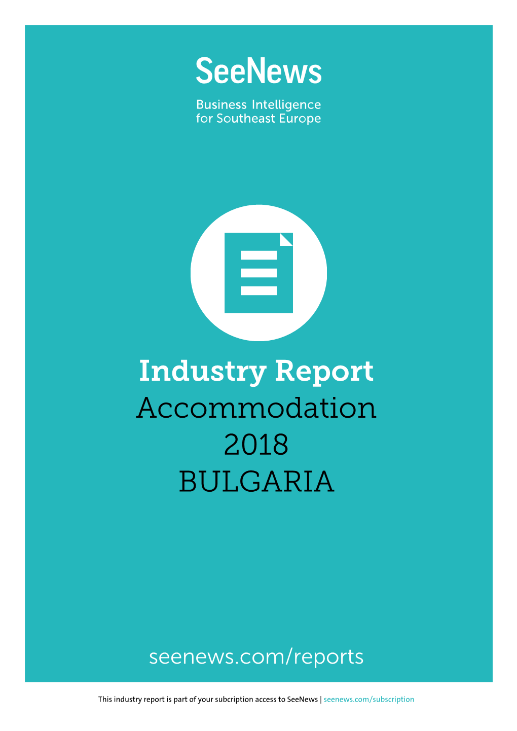 Industry Report Accommodation 2018 BULGARIA