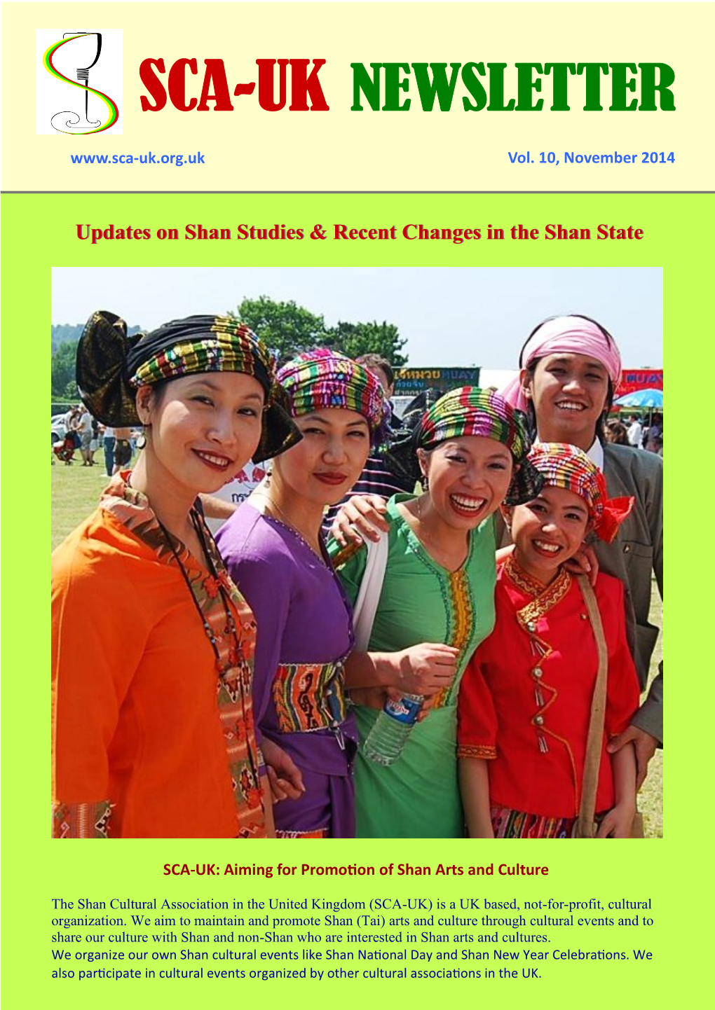 SCA-UK Newsletter Volume 10, 23 November 2014 SCA-UK NEWSLETTER