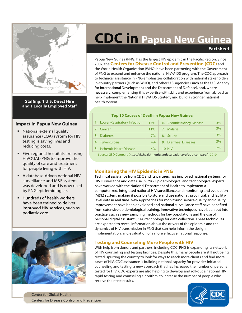 CDC in Papua New Guinea Factsheet