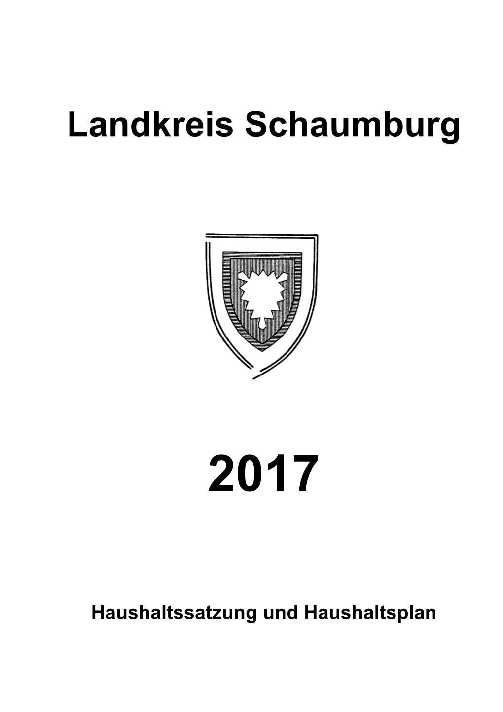 Haushaltsplan 2017 Landkreis Schaumburg