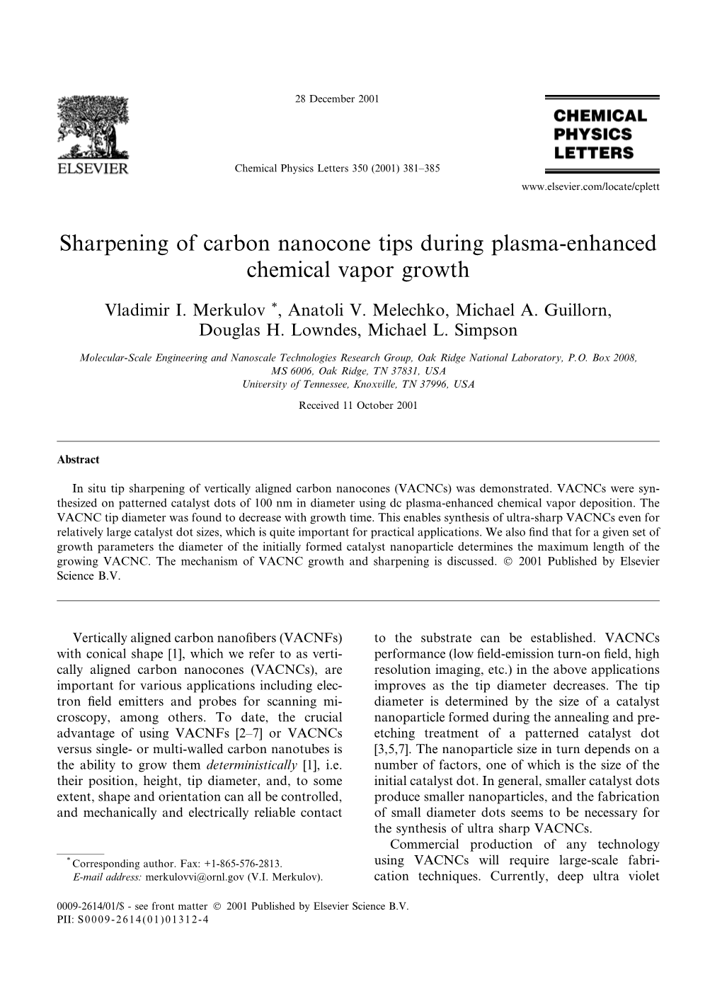 Sharpening of Carbon Nanocone Tips During Plasma-Enhanced Chemical Vapor Growth