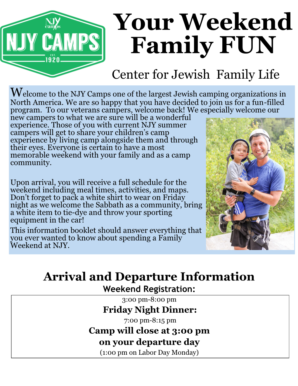 Family Camp Information Package