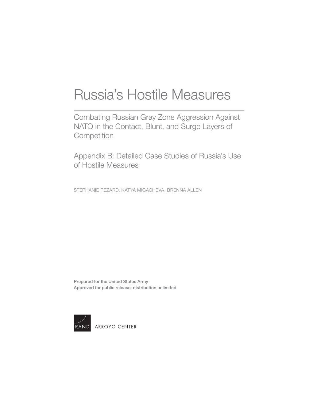 Russia's Hostile Measures