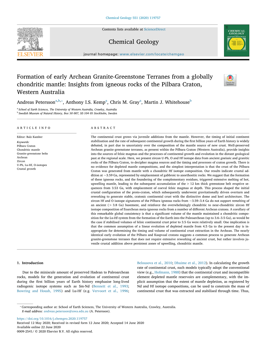 Formation of Early Archean Granite-Greenstone Terranes From