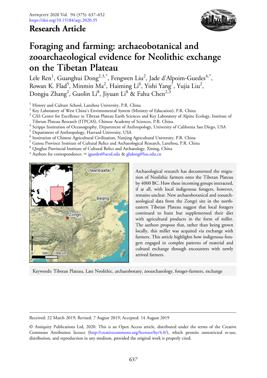 Foraging and Farming: Archaeobotanical And