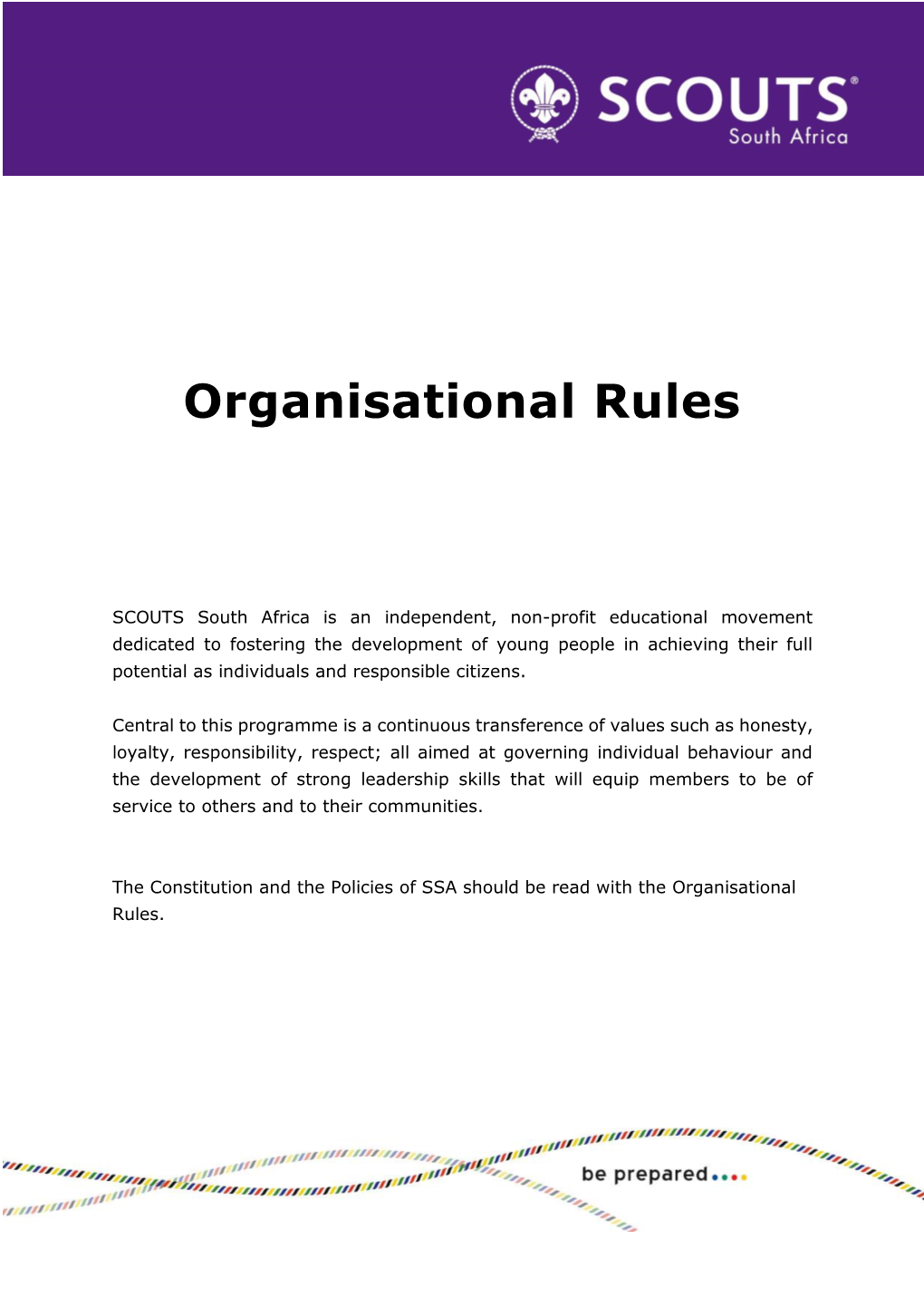 Organisational Rules