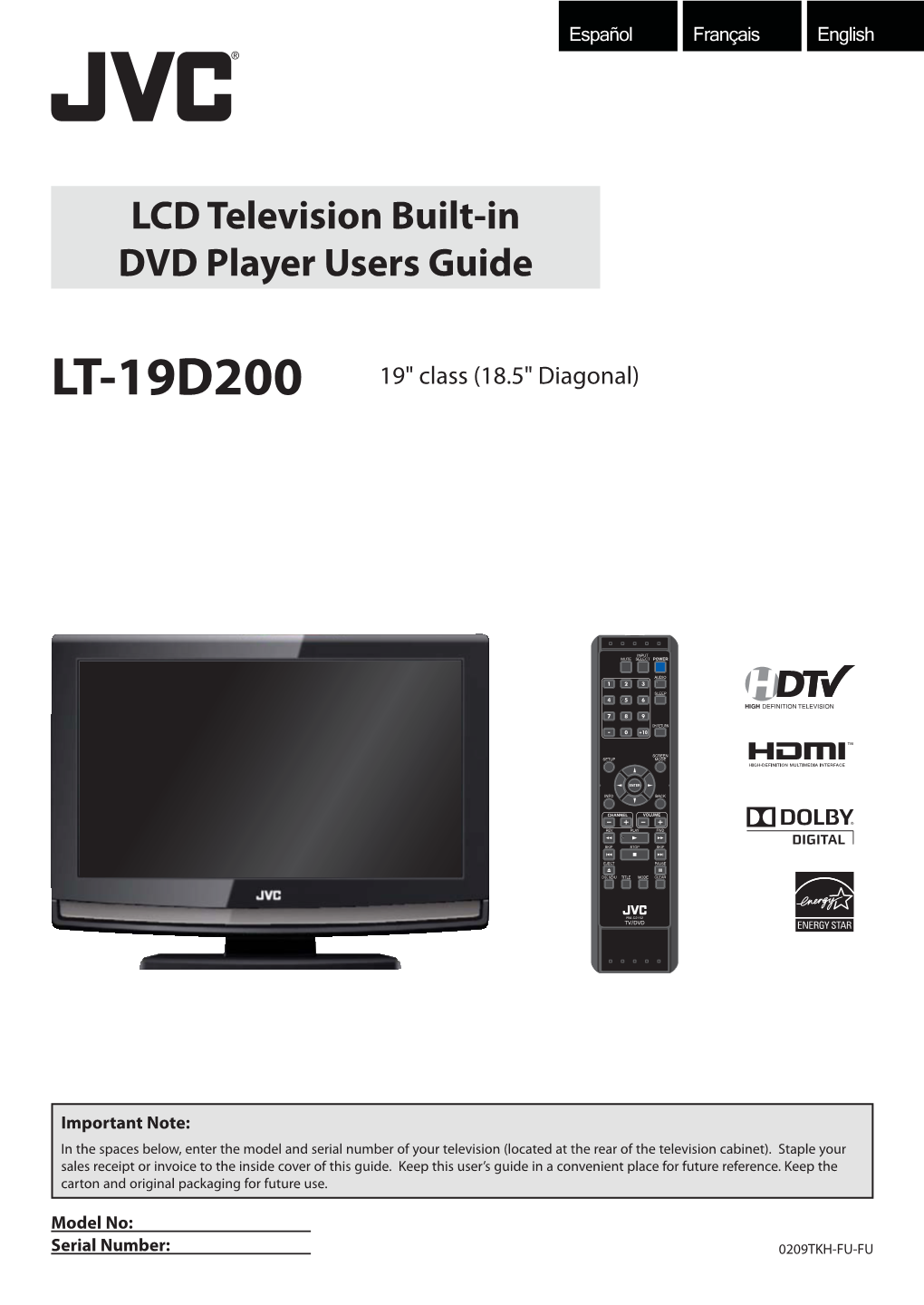 LCD Television Built-In DVD Player Users Guide
