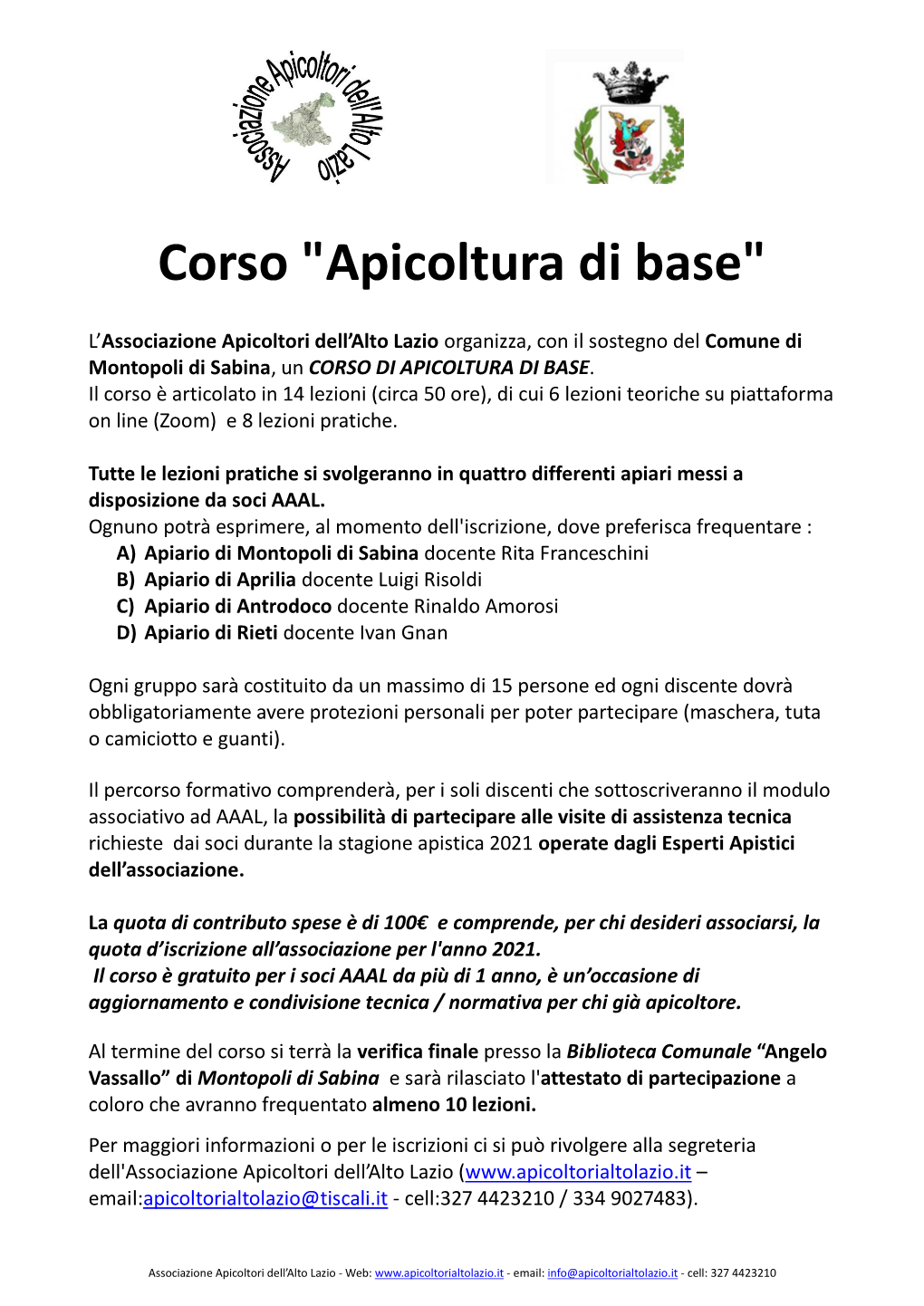 Corso "Apicoltura Di Base"