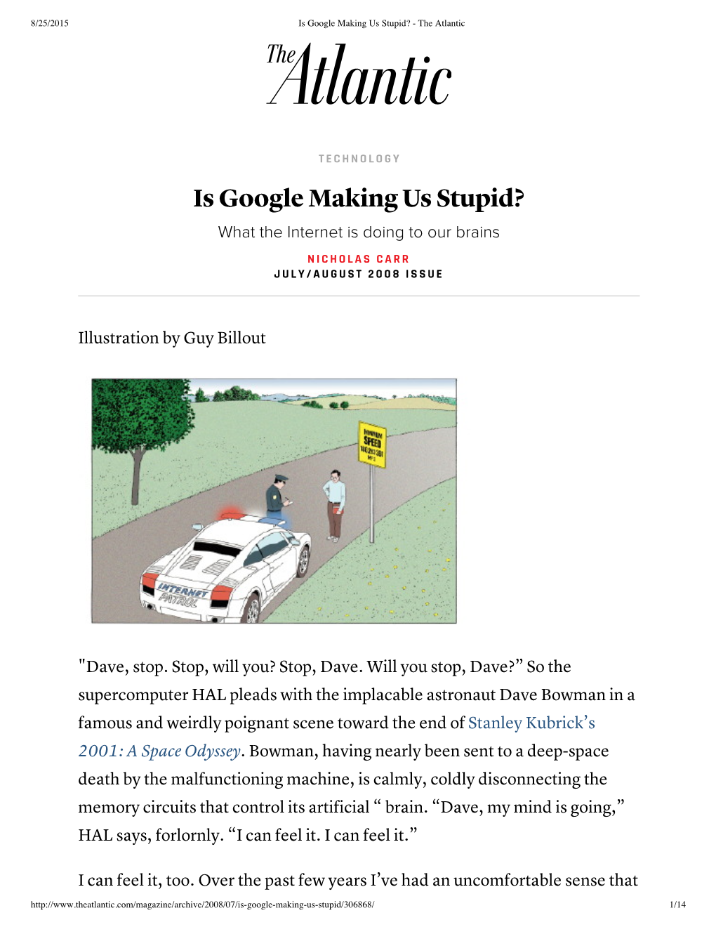 Is Google Making Us Stupid? - the Atlantic