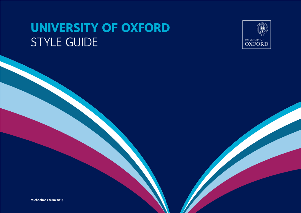 University of Oxford Style Guide