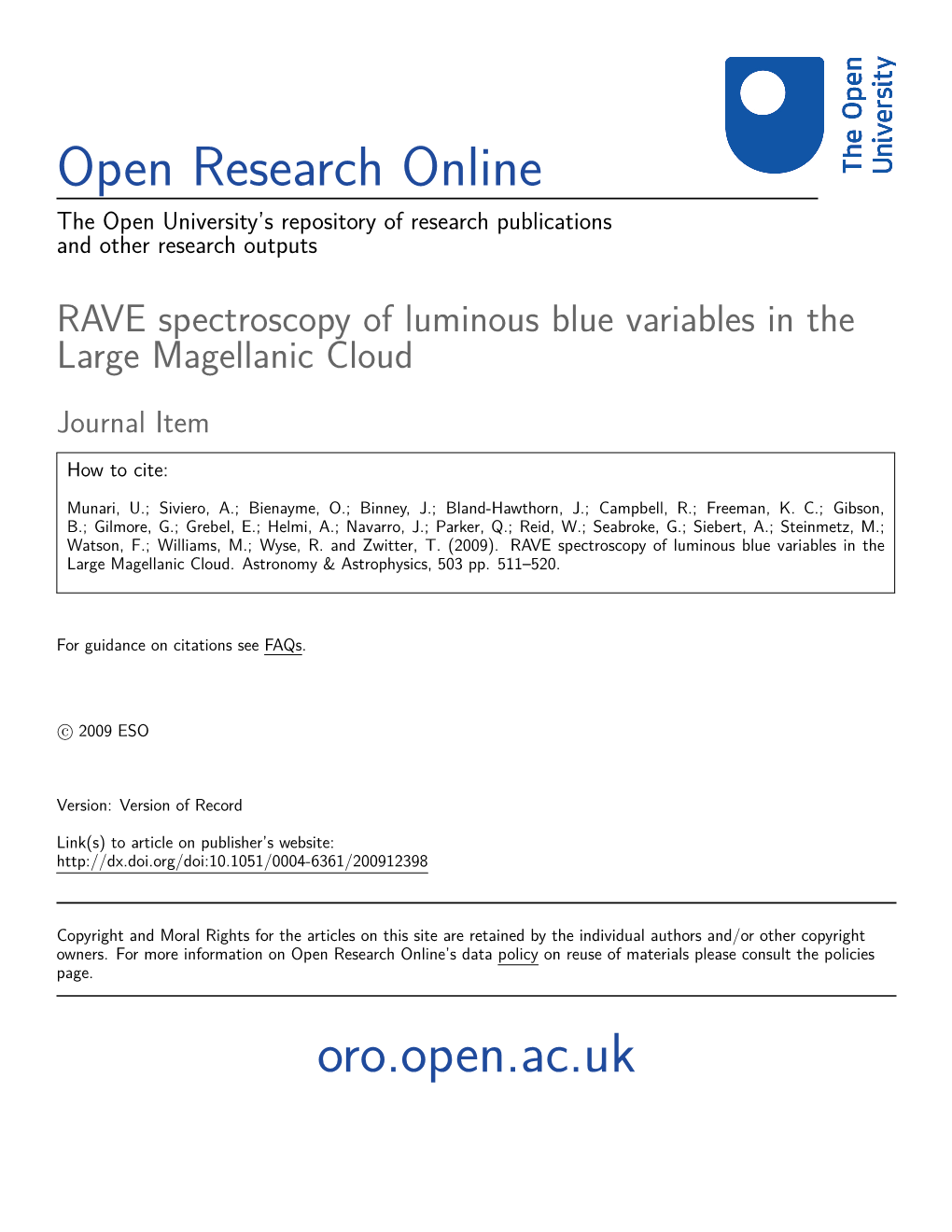 Open Research Online Oro.Open.Ac.Uk