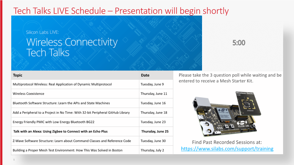 Talk with an Alexa: Using Zigbee to Connect with an Echo Plus Thursday, June 25