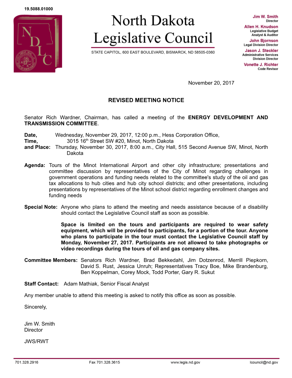 Interim Meeting Notice