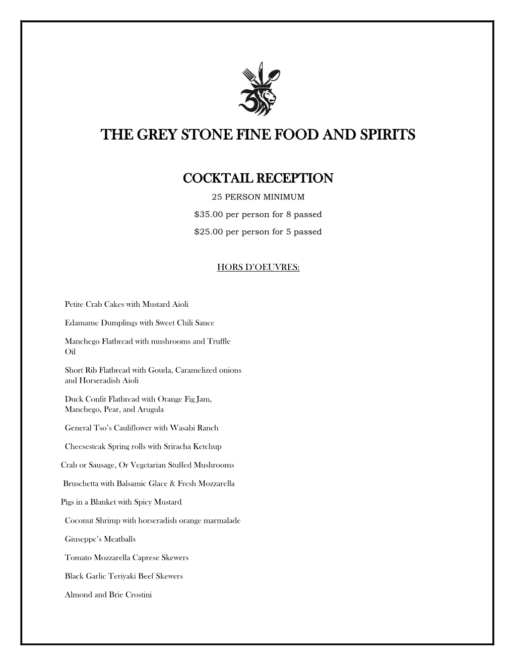 The Grey Stone Fine Food and Spirits