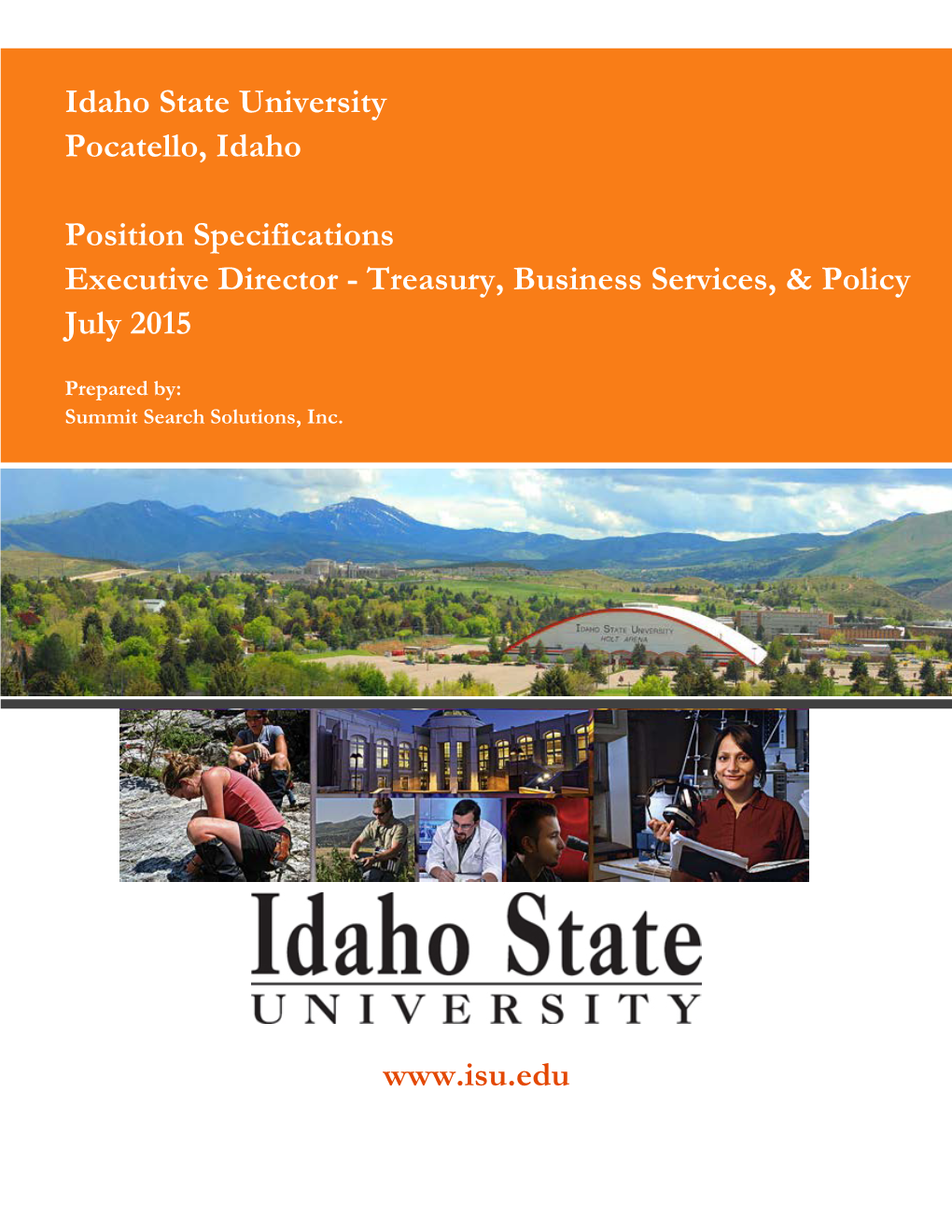 Idaho State University Pocatello, Idaho Position Specifications Executive Director