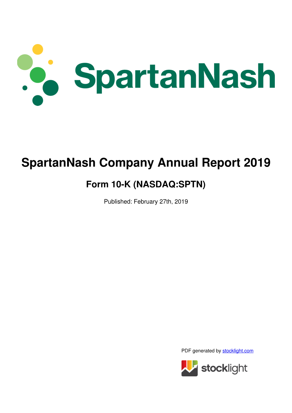 Spartannash Company Annual Report 2019