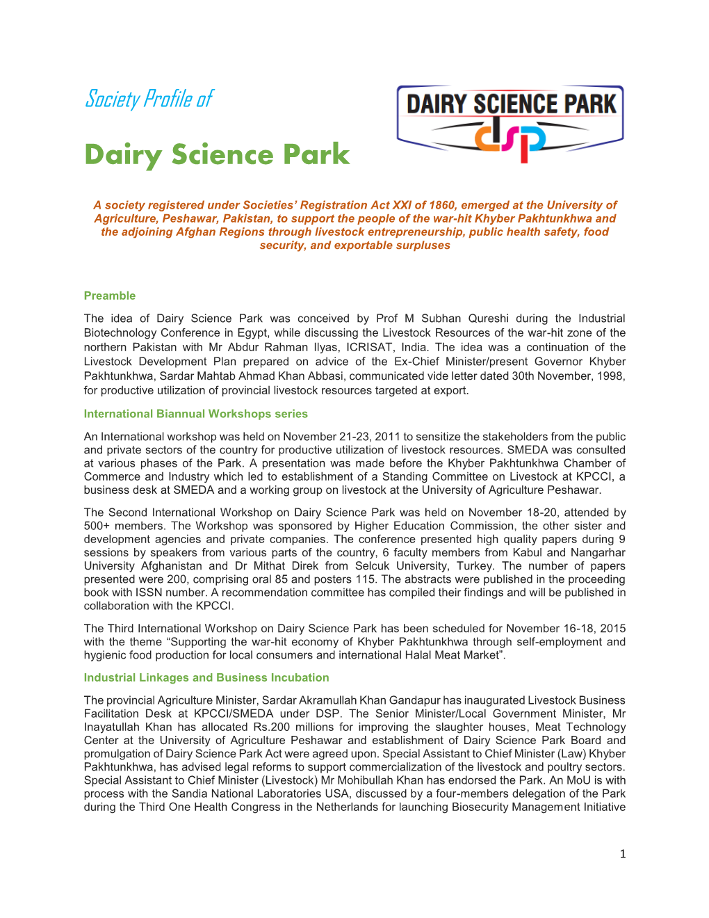 Dairy Science Park