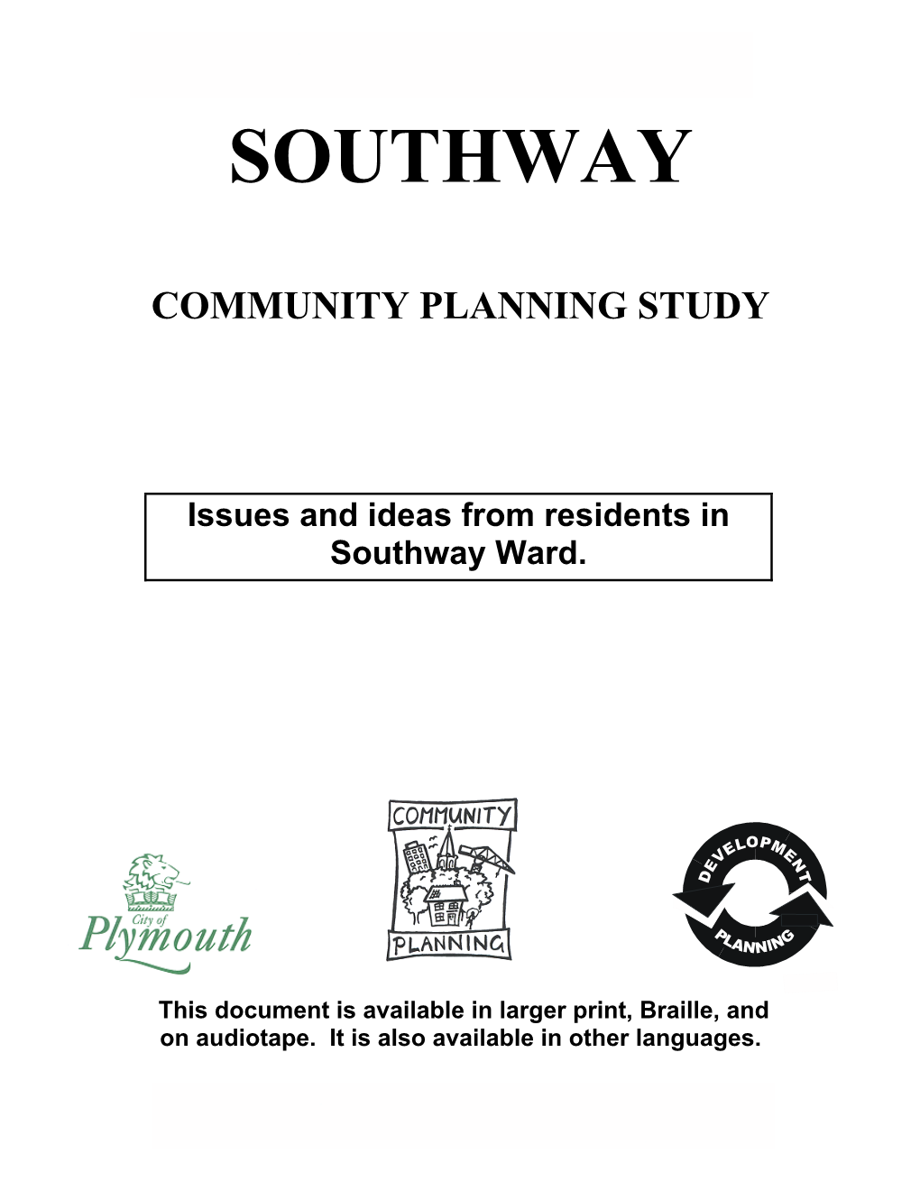 Community Planning Study: Southway