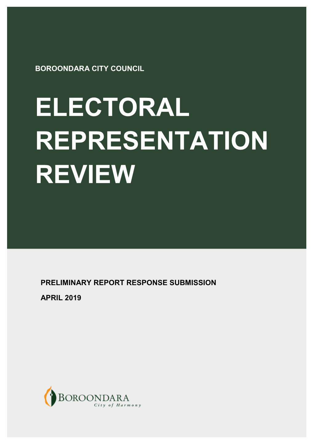 Preliminary Report Response Submission