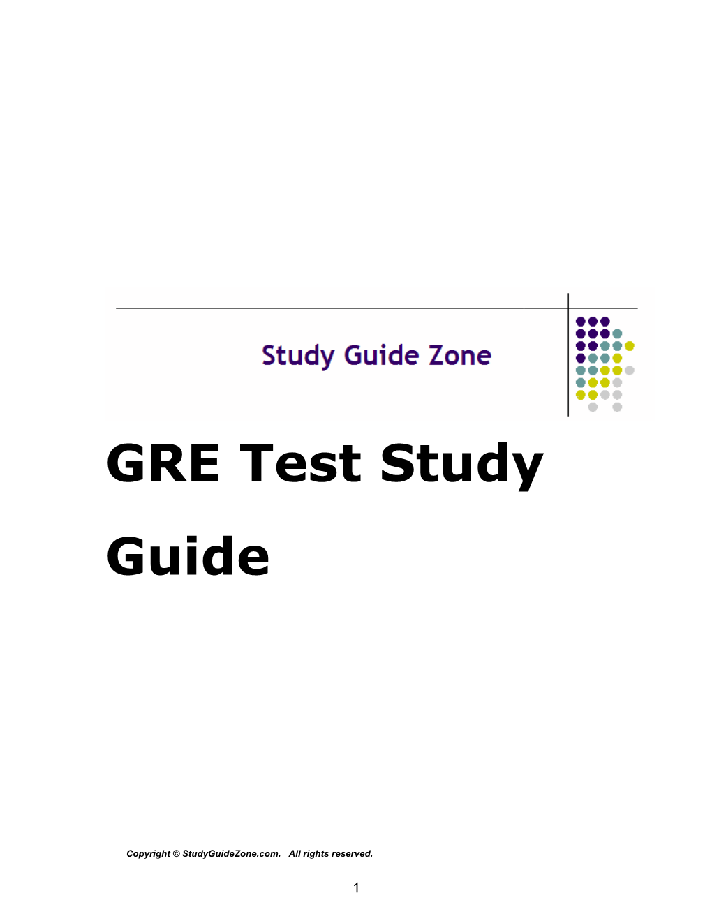 GRE Test Study Guide