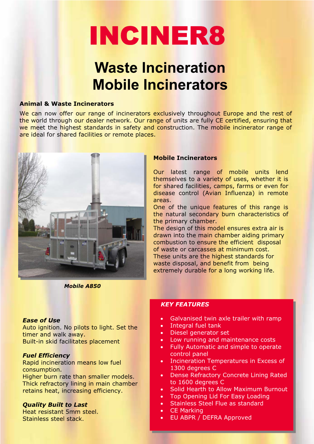 INCINER8 Waste Incineration Mobile Incinerators